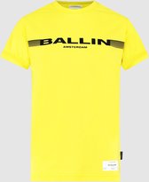 Ballin Amsterdam -  Jongens Regular Fit   T-shirt  - Geel - Maat 176
