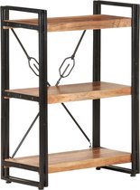 Boekenkast 3 lagen 60x30x80 cm massief acaciahout