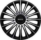 Hubkap Sparco Torino CS5 Zwart Ziverachtig 16" (4 uds)