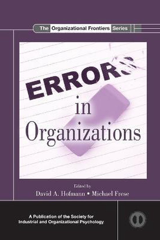 SIOP Organizational Frontiers Series- Errors in Organization ... - cover