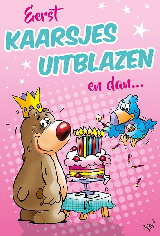 Verjaardag Wenskaarten Humor 8 Stuks Assortiment Met Gekleurde Binnendruk  -... | Bol.Com