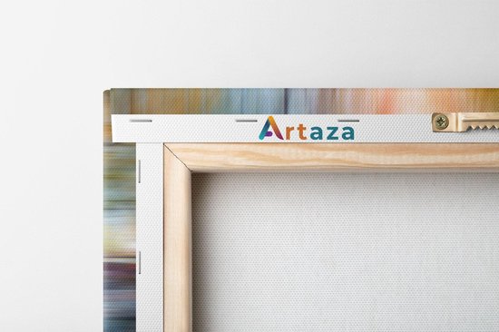 Artaza Toile Peinture Triptyque Amsterdam Canal Au Printemps - 120x60 - Photo Sur Toile - Impression Sur Toile