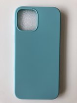 Siliconen back cover case - Geschikt voor iPhone 12 Pro Max - TPU hoesje Turquoise