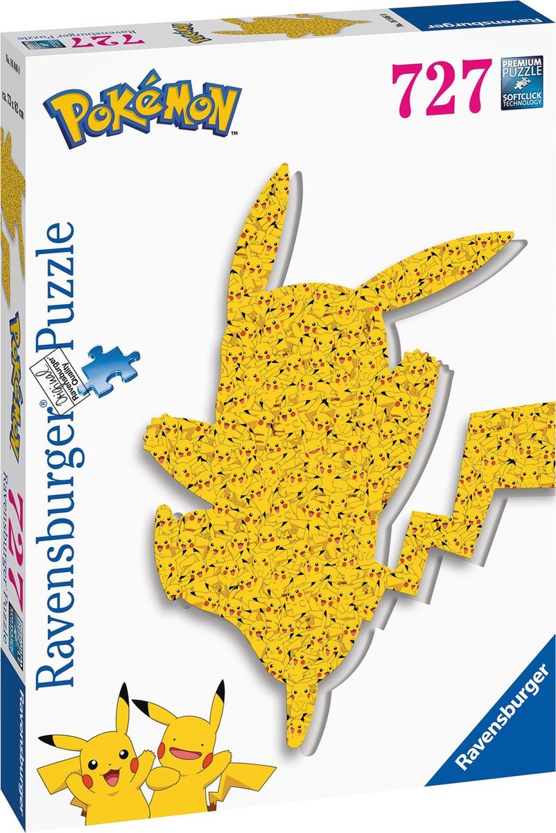 Ravensburger puzzel Pokémon Shaped Pikachu - Legpuzzel - 727 stukjes