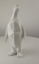 Decoratief Beeld - Kubische Witte Pinguïn - Polyresin - Wexdeco - Wit - 18 X 20 Cm