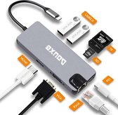 USB C Hub voor MacBook, Dell, HP en lenovo (Thunderbolt 3) met HDMI & VGA  - Dockingstation I8 Douxe