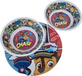 Paw Patrol - Kinderservies - Serviesset - Bordje / Schaaltje - Multicolor - Kunststof - 3 Delig