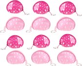 Mini portemonnee Hartjes | Fuchsia & Roze | 12 stuks