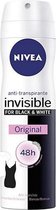 Deodorant Spray Black & White Invisible Nivea (200 ml)