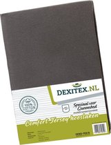Dexitex Queens bed / ANTRACIET hoeslaken Jersey katoen, Caravan, Camper