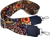THL Design - Schouderband Voor Tas – Tassenriem – Tas Hengsel - Bag Strap - Verstelbaar – Zilverkleurig – Donkerblauw Multicolour