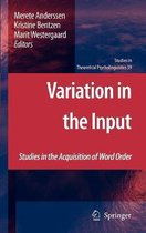 Studies in Theoretical Psycholinguistics- Variation in the Input