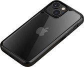 iPaky Hoesje Hybride Back Cover Transparant/Zwart Geschikt voor Apple iPhone 13