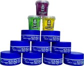 9-pack Voordeelbundel Red One Aqua Hair Wax Blue 150ml + 3 stuks Topkwaliteit Ottoman Ultra Strong Hair Gel 150ml - RedOne - Extra voordelig - Haargel - Haarwax - Sterke Hold - Kap