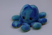 Octopus Mood Knuffel – Omkeerbaar – TikTok Hype 2021 – Verschillende Kleuren – Blij en Boos - XL 30cm - Mix Groen Mix Blauw