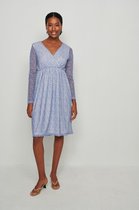 NA-KD Recycled Wrap Mesh Dames Jurk - Maat 40