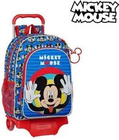 Schoolrugzak met Wielen 905 Mickey Mouse Clubhouse Me Time Blauw Rood