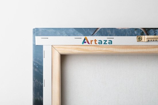 Artaza - Peinture sur toile - Vache Highlander écossais dans les Montagnes - 30 x 40 - Klein - Photo sur toile - Impression sur toile