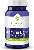 Vitakruid / Vitamine D3 Vegan 25 mcg / 1000 IE - 120 tabletten