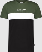 Ballin Amsterdam -  Heren Slim Fit   T-shirt  - Groen - Maat XXL