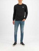 Purewhite -  Heren Regular Fit   Sweater  - Zwart - Maat XXL