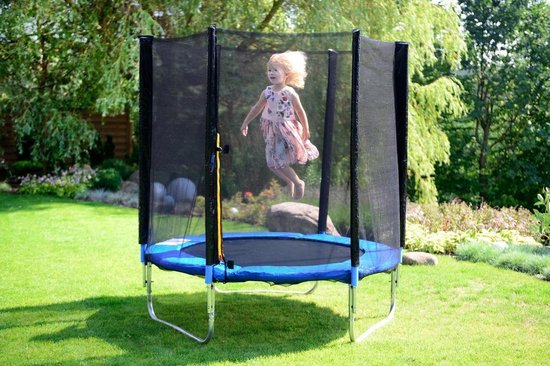 Trampoline - blauw - 183 cm - met veiligheidsnet