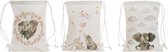 Rugtas met Koordjes DKD Home Decor Olifant Katoen (3 pcs) (28 x 28 x 36 cm)