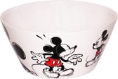 ontbijtkom Mickey Mouse junior 17 cm zwart/wit/rood