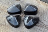 Zilver Obsidiaan edelsteen hart 4 - 5 cm