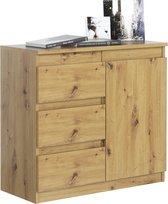 Pro-meubels - Dressoir Milton - Licht eiken - 80cm - Kast