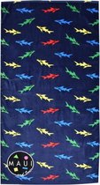 strandlaken junior 70 x 140 cm katoen donkerblauw