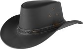 Lederen hoed Scippis Frisco; black; large