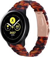 Resin Smartwatch bandje - Geschikt voor  Samsung Galaxy Watch Active resin band - lava - Strap-it Horlogeband / Polsband / Armband
