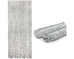 MaxxHome Kattenstaart Vliegengordijn - Deurgordijn - 100x230cm - Grijs