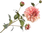 Silk-ka Kunstbloem-Zijden Bloem Dahlia Zijde Roze 80 cm