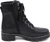 Jana Dames Veterboot 25208-007 Zwart - Wijdte H - Maat 37