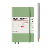 Leuchtturm1917 A6 Pocket Weekly Planner 2022 hardcover Sage