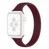 Silicagel Effen kleur krimpende geldvervangende horlogebanden uit één stuk, maat: L 150x14 mm voor Apple Watch Series 6 & SE & 5 & 4 44 mm / 3 & 2 & 1 42 mm (wijnrood)