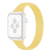 Silicagel Effen kleur krimpende geldvervangende horlogebanden uit één stuk, maat: S 130x14 mm voor Apple Watch Series 6 & SE & 5 & 4 40 mm / 3 & 2 & 1 38 mm (geel)