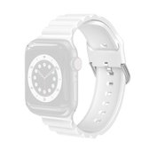 Business B-stijl siliconen horlogebandje voor Apple Watch Series 6 & SE & 5 & 4 44 mm / 3 & 2 & 1 42 mm (wit)