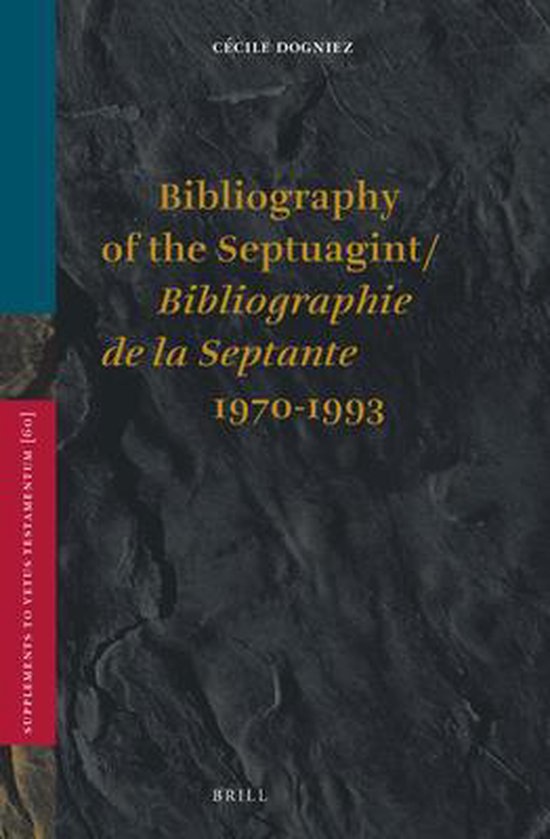 Foto: Bibliography of the septuagint bibliographie de la septante 1970 1993 