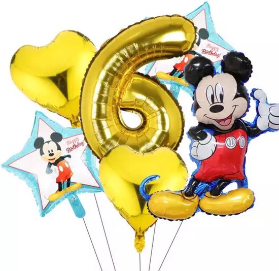 Disney Mickey Mouse Party Ballonnen 32Inch Nummer 6