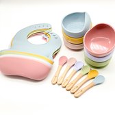 Buzzy Baby - Siliconen Kinderservies Set - 2 Delig - Paars