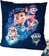 Paw Patrol - The Movie - donkerblauw kussen 40x40 cm