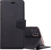 Voor iPhone 12 Pro Max Zijden Textuur Horizontale Flip Leren Case met Houder & Kaartsleuven & Portemonnee & Fotolijst (Zwart)