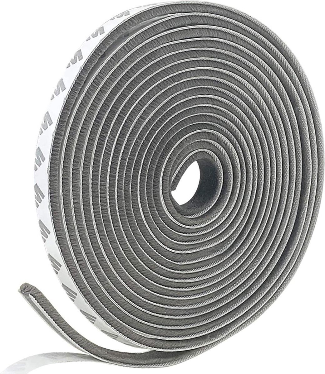 KOESTO Tochtstrips Voor Deuren 5 Meter - Deurborstel - Tochtband - Tochtstrip - Tochtborstel - Tochtstopper - 9 x 9 mm