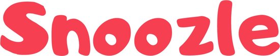 Rood logo met golvende witte letters 'Snoozle'.