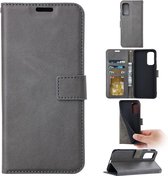 Portemonnee Book Case Hoesje Geschikt voor: Samsung Galaxy A22 4G & M22 grijs