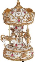 Carrousel muziekdoos White Gold