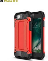 Voor iPhone SE 2020 Magic Armor TPU + PC-combinatiebehuizing (rood)